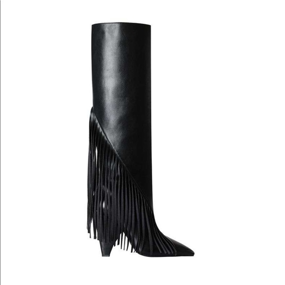 Spiral Fringe boots - Picture 4 of 4